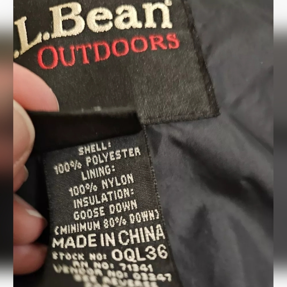 L.L. Bean Outdoors Men's Puffer Jacket Goose Down Lined Large - Picture 12 of 13
